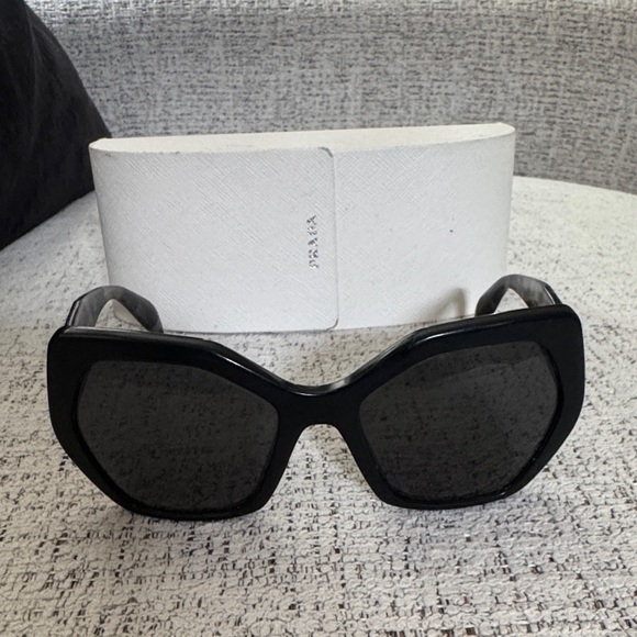 Prada Black Hexagonal Sunglasses main image 4